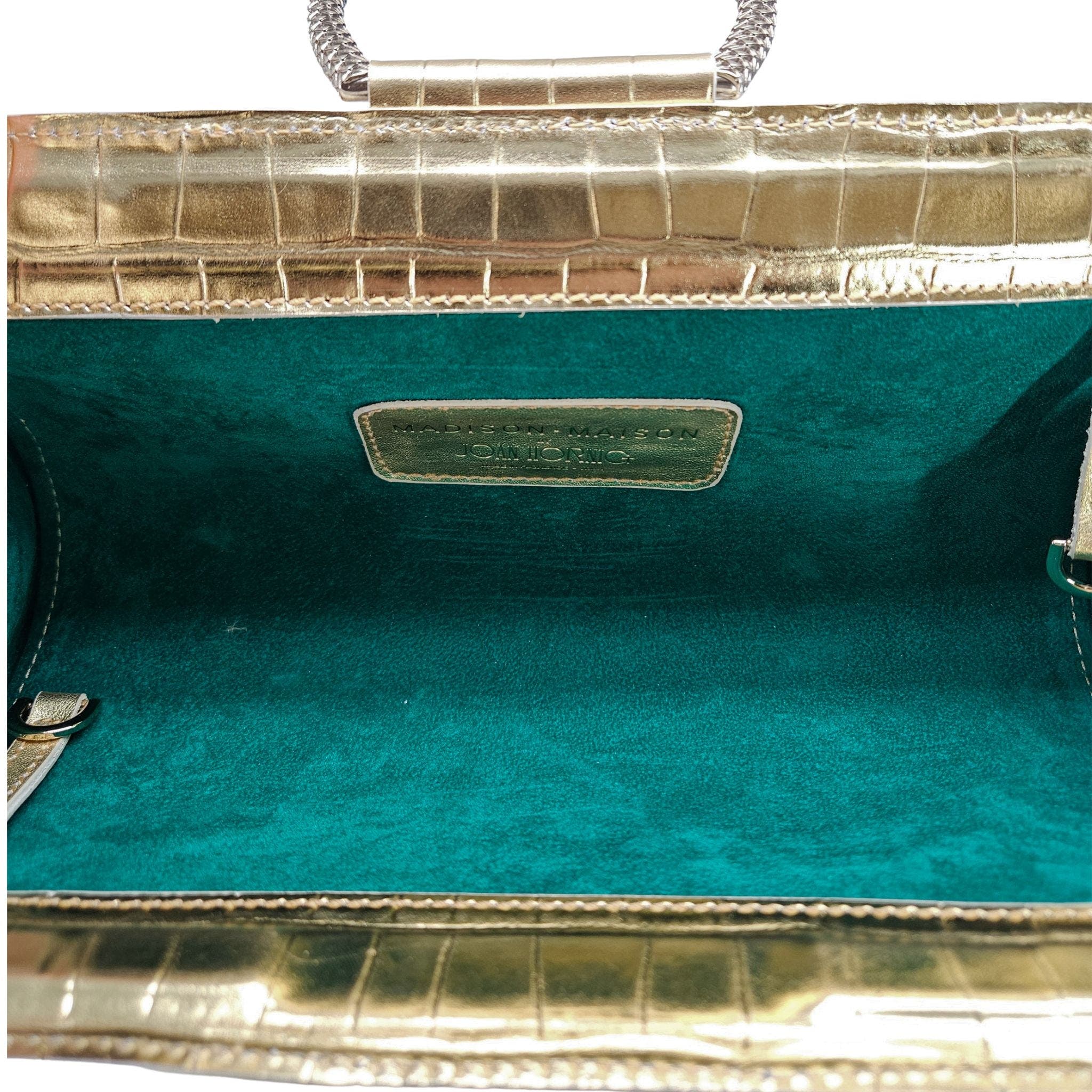 Moc Croc Clutch, Alternate, color, gold