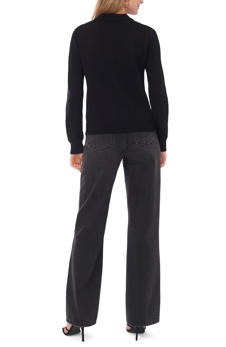 1.STATE Polo Cardigan, Alternate, color, Rich Black