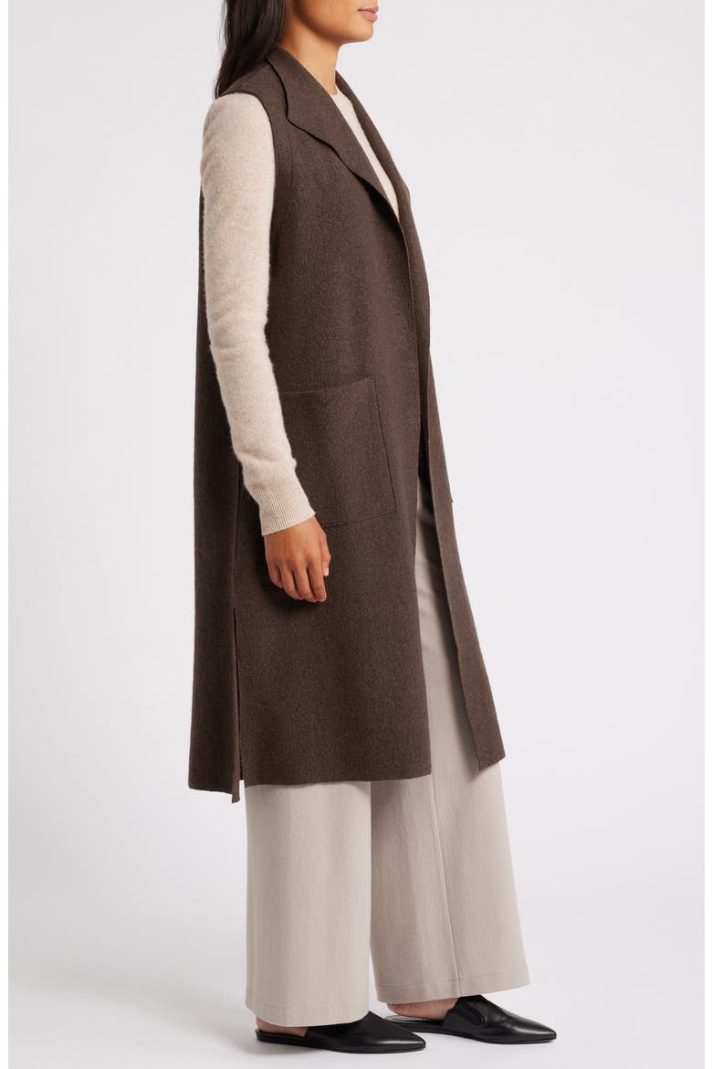Longline Wool Vest, Alternate, color, WREN