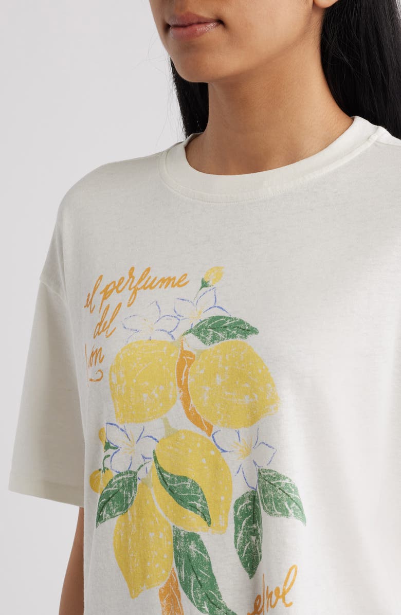 Marine Layer Oversize Hemp & Cotton Graphic T-Shirt, Alternate, color, Antique White