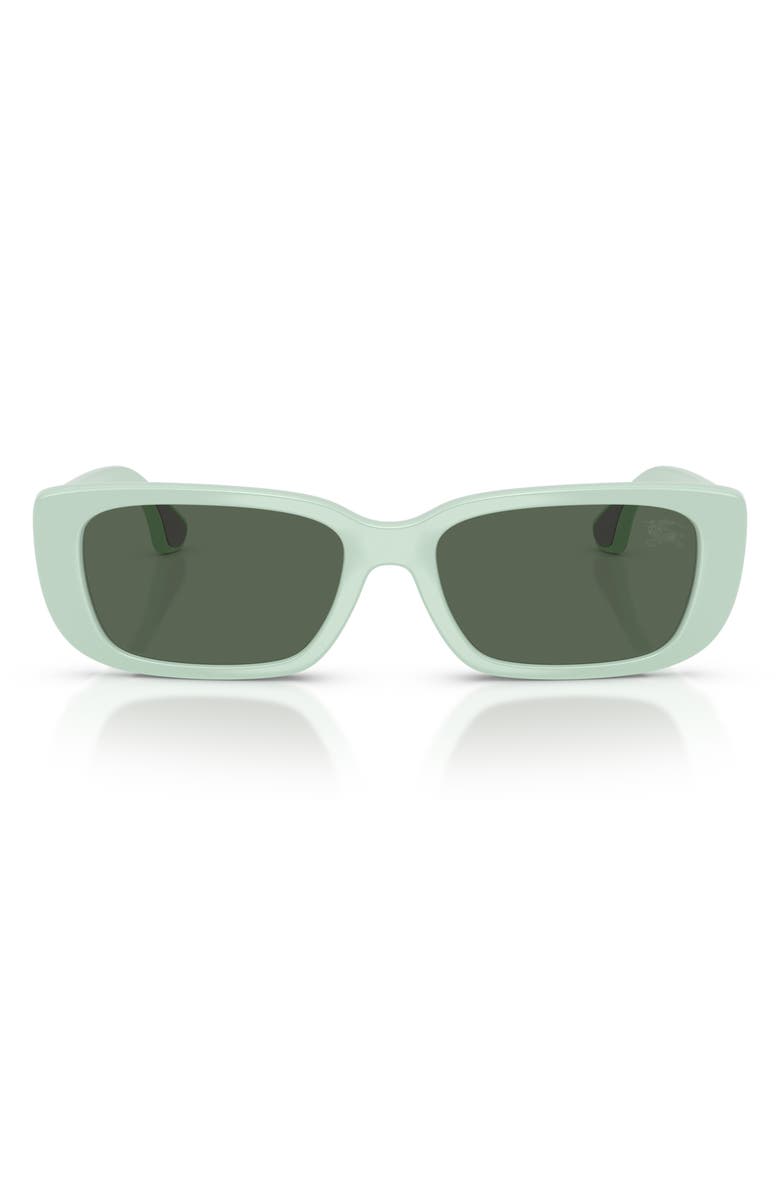 Burberry Kids' 50mm Rectangular Sunglasses, Main, color, Green / Dark Green