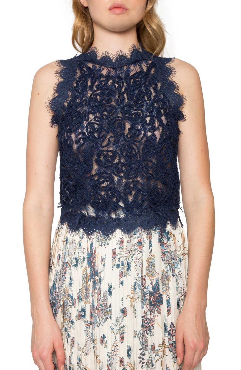 Willow & Clay Textured Lace Tank, Main, color,
