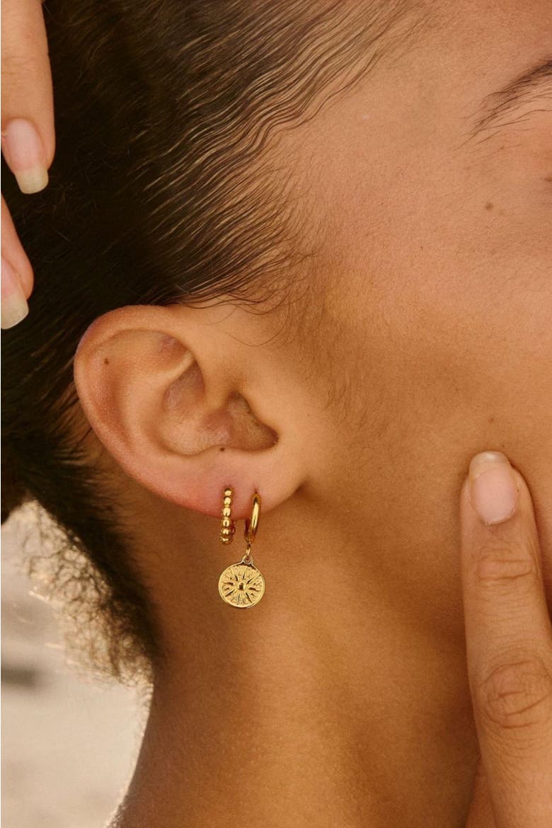 Golden Sun Earrings, Alternate, color, Gold