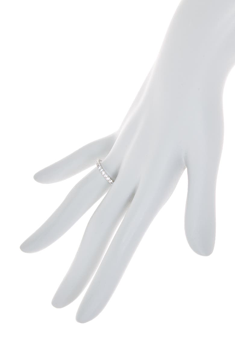 SUZY LEVIAN Sterling Silver Aqua CZ Eternity Band Ring, Alternate, color, 