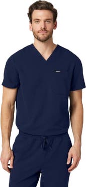 JAANUU Holmes Men's 1-Pocket Classic V-Neck Scrub Top