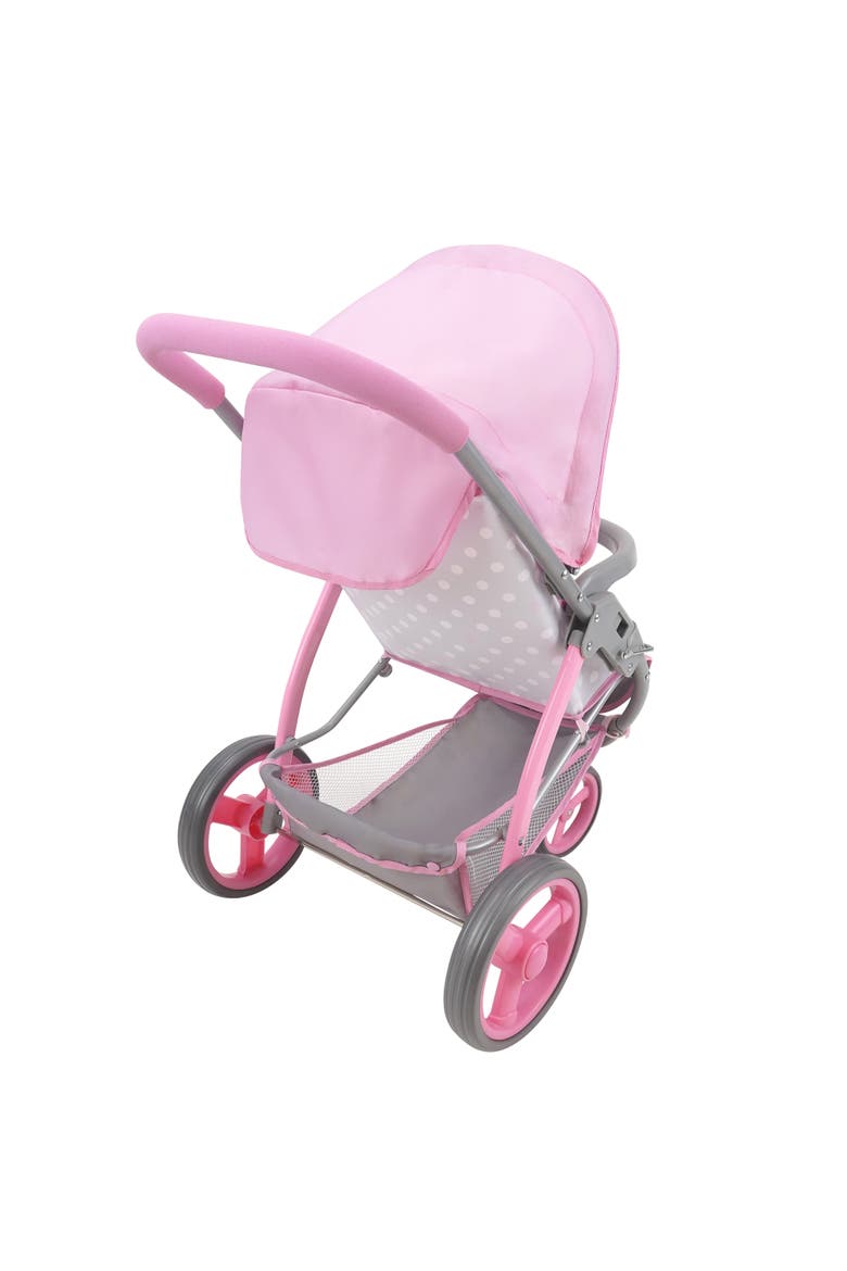 Cotton Candy Pink Doll Jogger Stroller, Fits Dolls Up to 24", Alternate, color, Multicolored