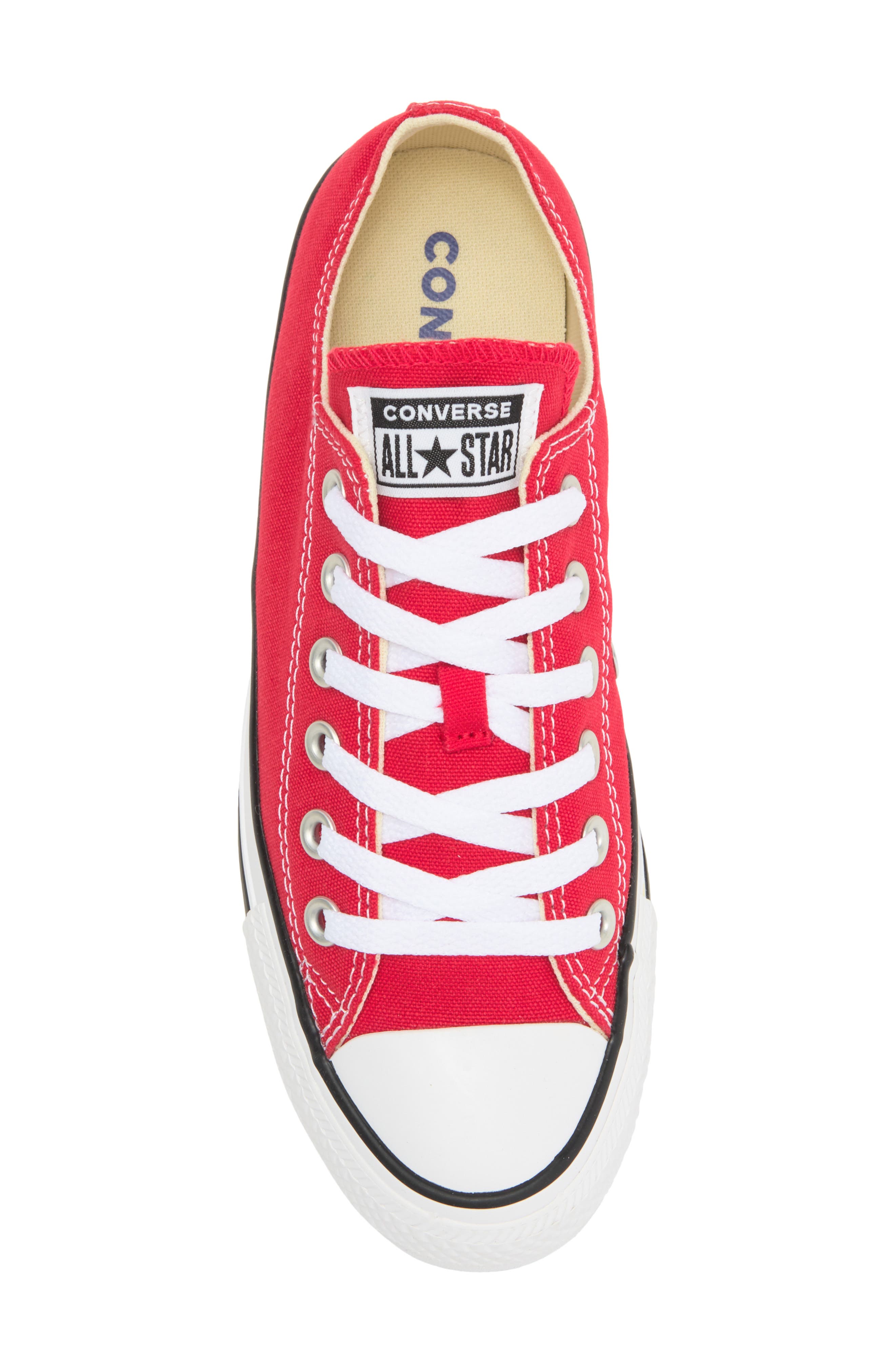 Converse Chuck Taylor<sup>®</sup> All Star<sup>®</sup> Low Top Sneaker, Alternate, color, Red Canvas
