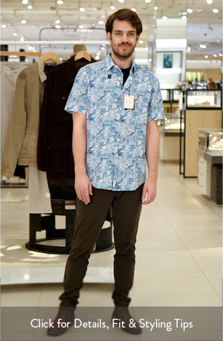 Orson Shaped Fit Cotton & Linen Camp Shirt, sales video thumbnail