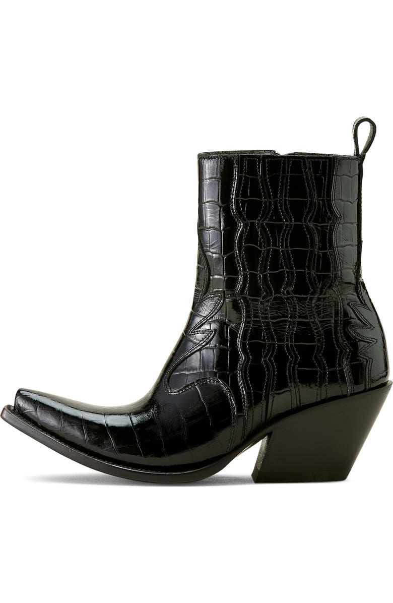 Ariat Jade X Toe Cowyboy Boot, Alternate, color, Luxe Caviar Croc Print