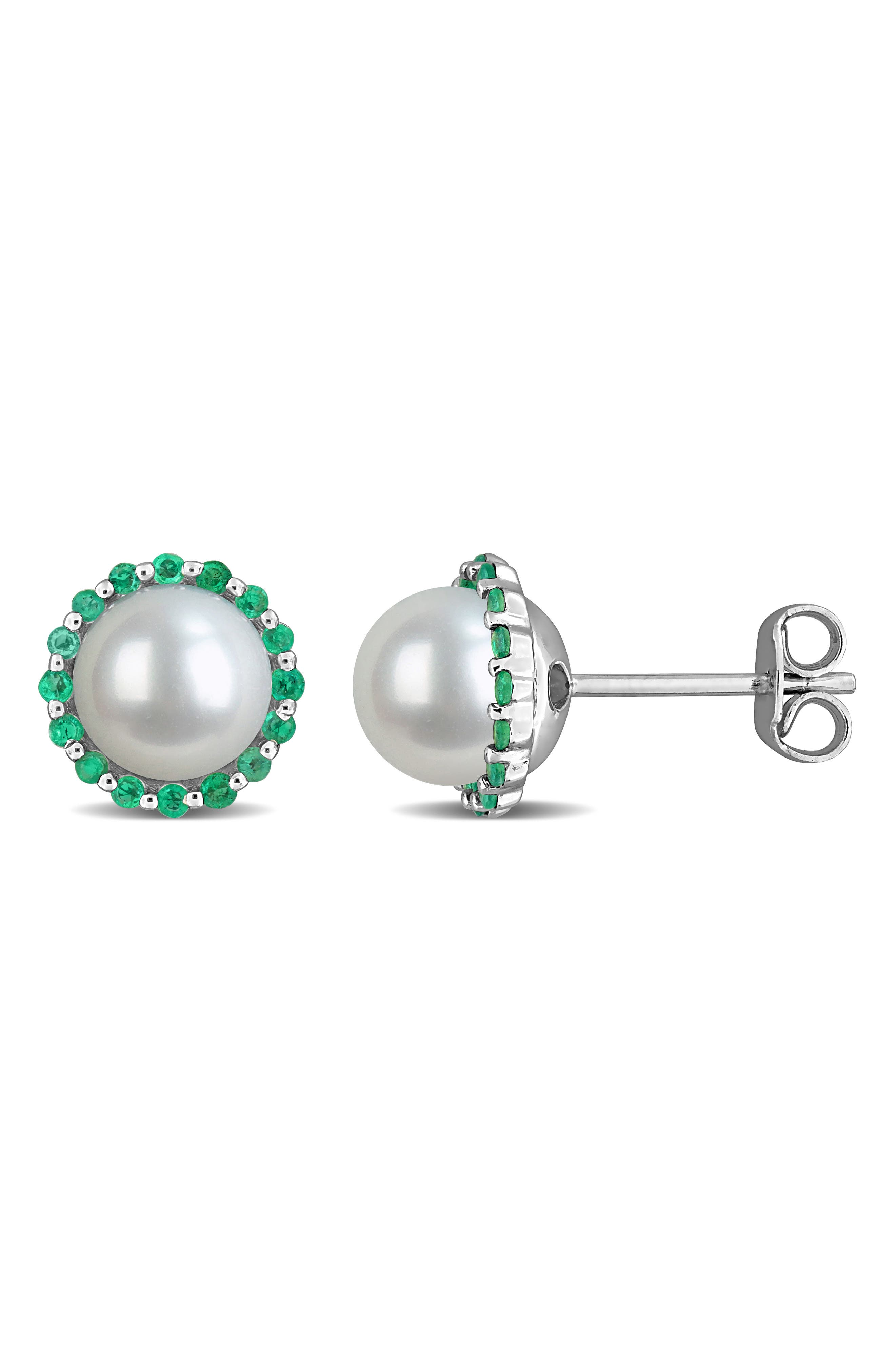DELMAR 7-7.5mm Cultured Freshwater Pearl Stud Earrings