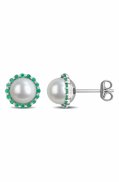 DELMAR 7-7.5mm Cultured Freshwater Pearl Stud Earrings