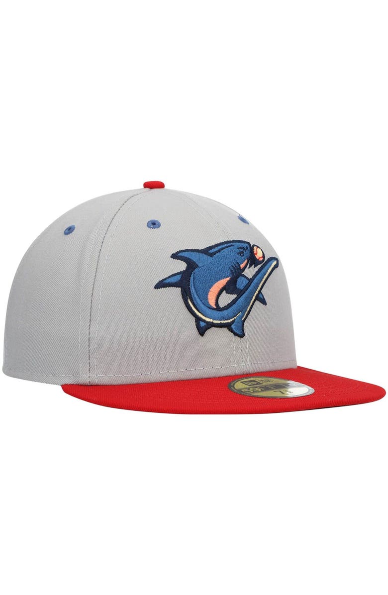 New Era Men's New Era Gray Clearwater Threshers Alternate Authentic Collection 59FIFTY Fitted Hat, Alternate, color, 