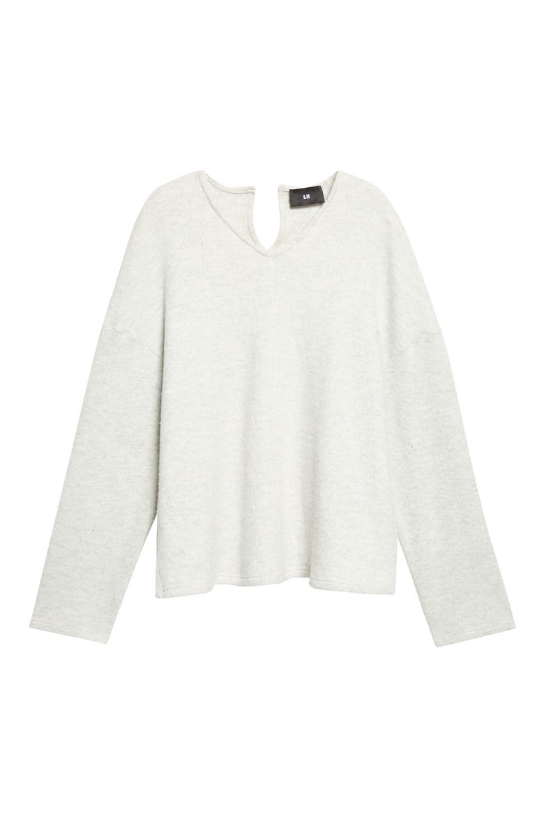V-Neck Sweater, Alternate, color, WHITE