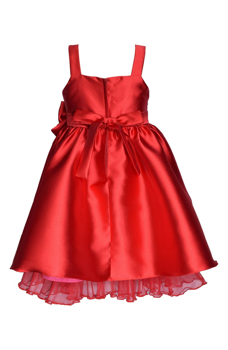 Iris & Ivy Kids' Embroidered Sleeveless Mikado Party Dress, Alternate, color, Red