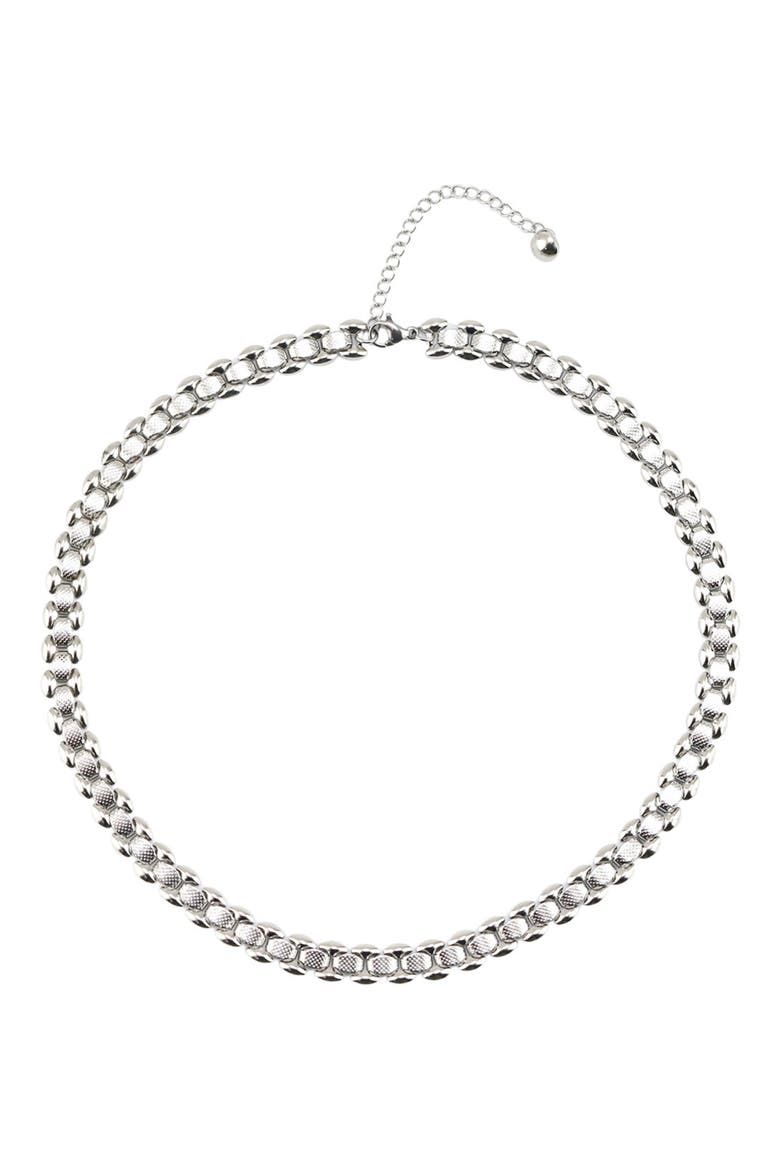 Box Chain Necklace, Main, color, SILVER