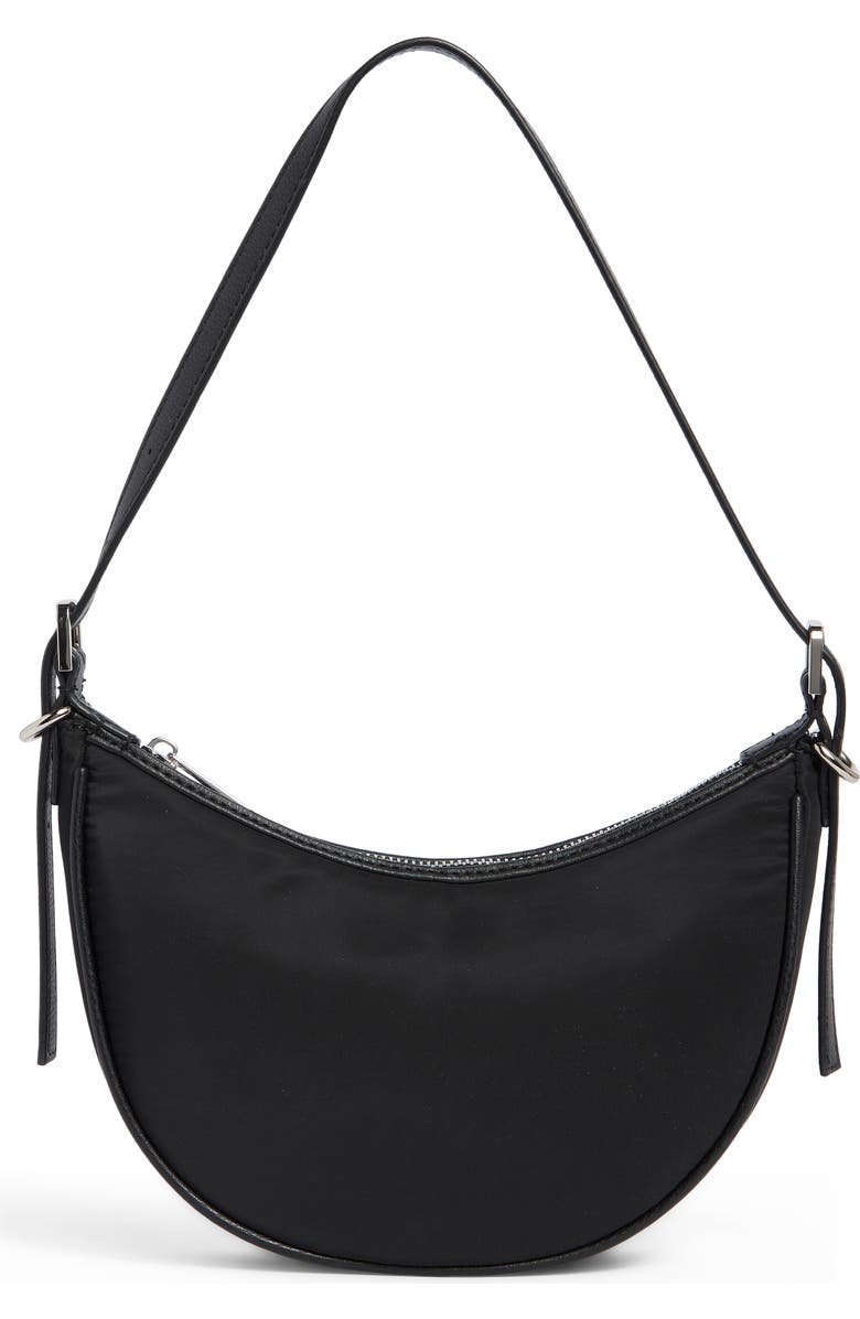 Madden Girl Crescent Shoulder Bag, Main, color, Black