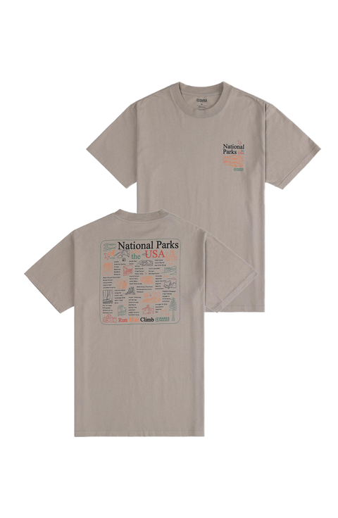 National Parks Outline Checklist Tee