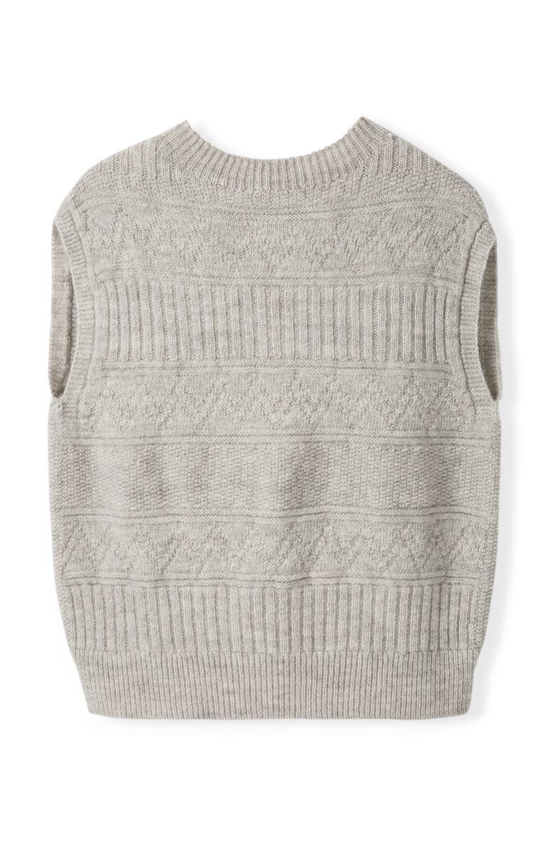 Celtic & Co. British Wool Crew Neck Knitted Vest, Alternate, color, Undyed Taupe