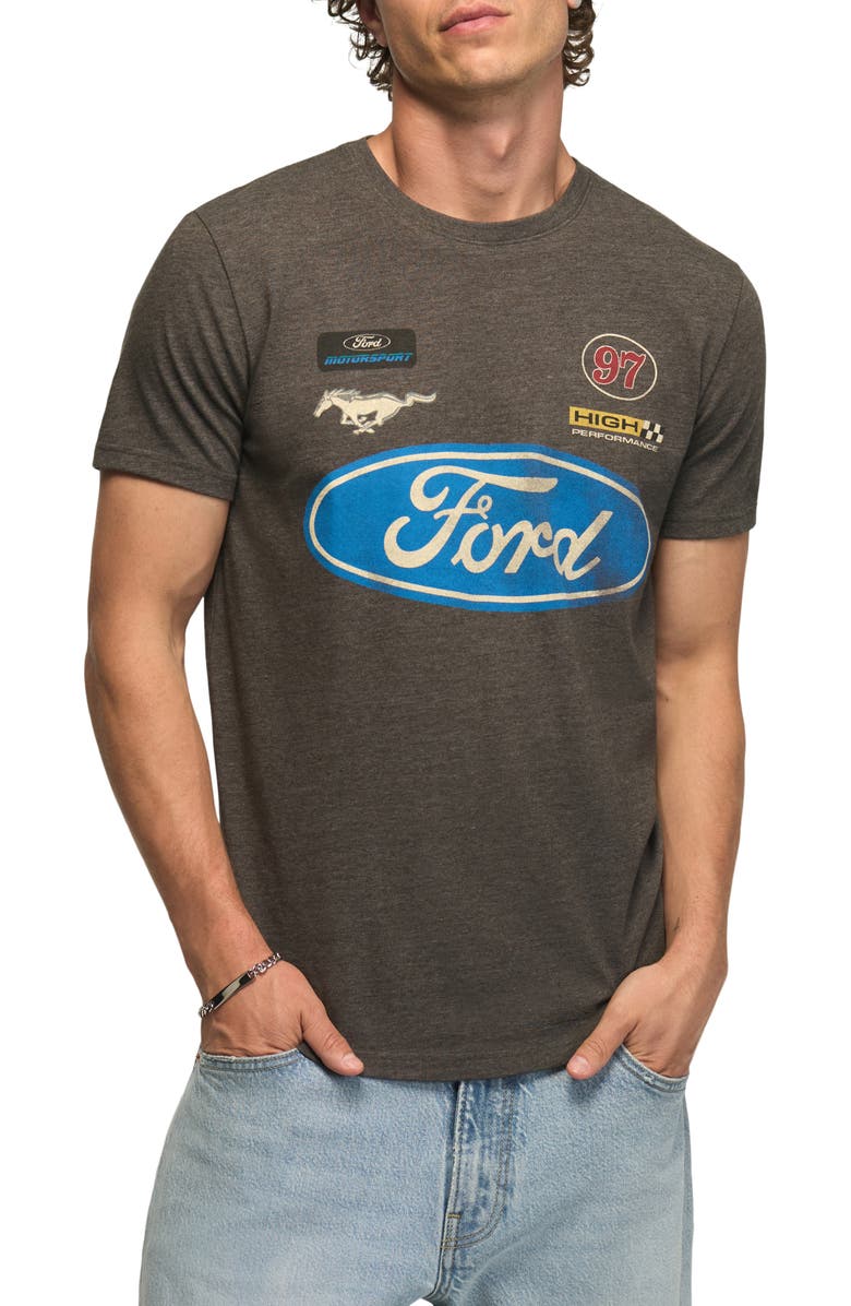 Lucky Brand Ford Racing Cotton Blend Graphic T-Shirt, Main, color, 