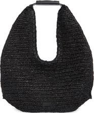 BCBG Woven Raffia Shoulder Bag