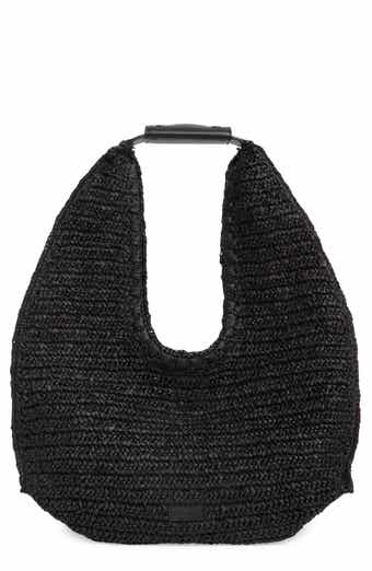 BCBG Woven Raffia Shoulder Bag