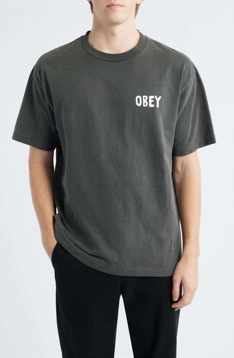 Obey Icon Photo Graphic T-Shirt, Main, color, Pigment Dusty Black