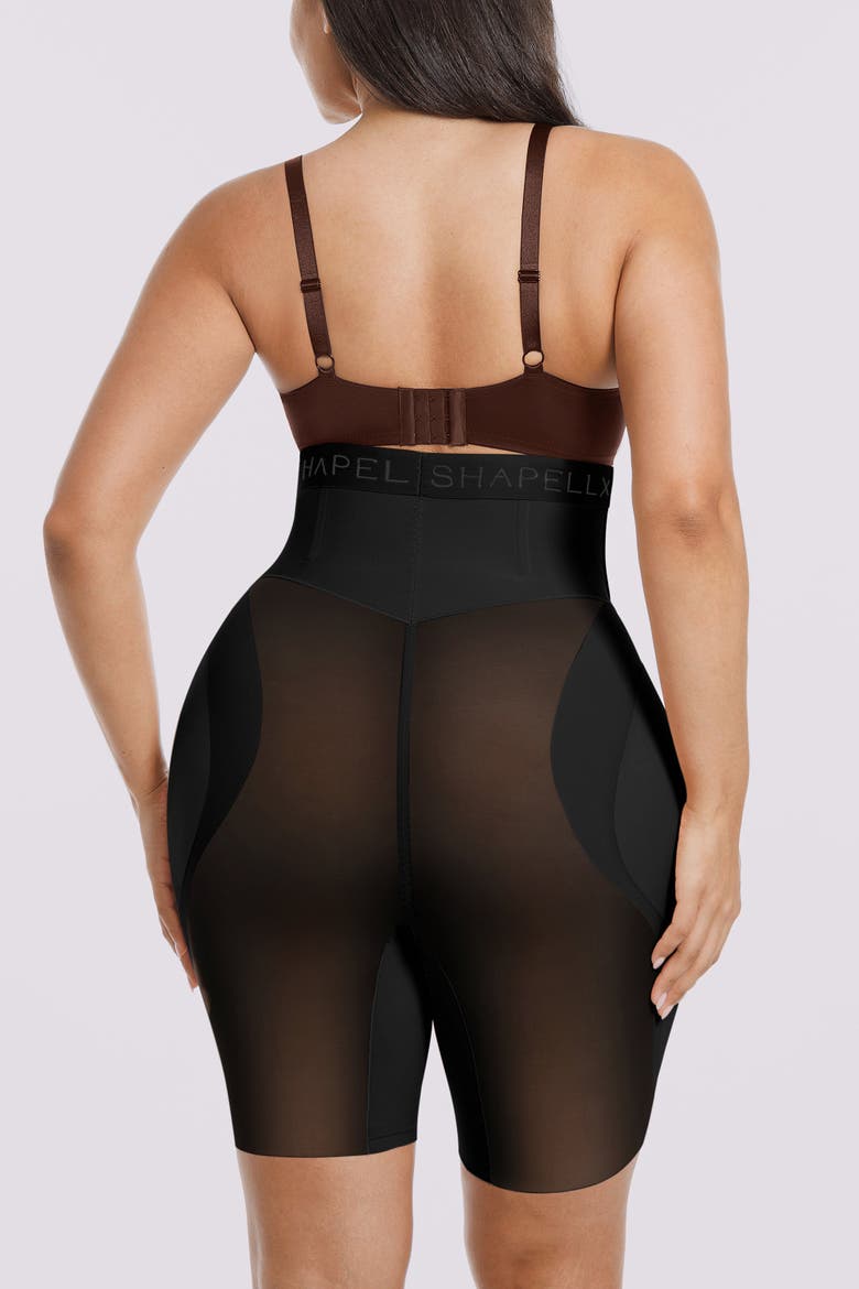 Hip Enhancer Padded High Waist Body Shaper Shorts, Alternate, color, Black
