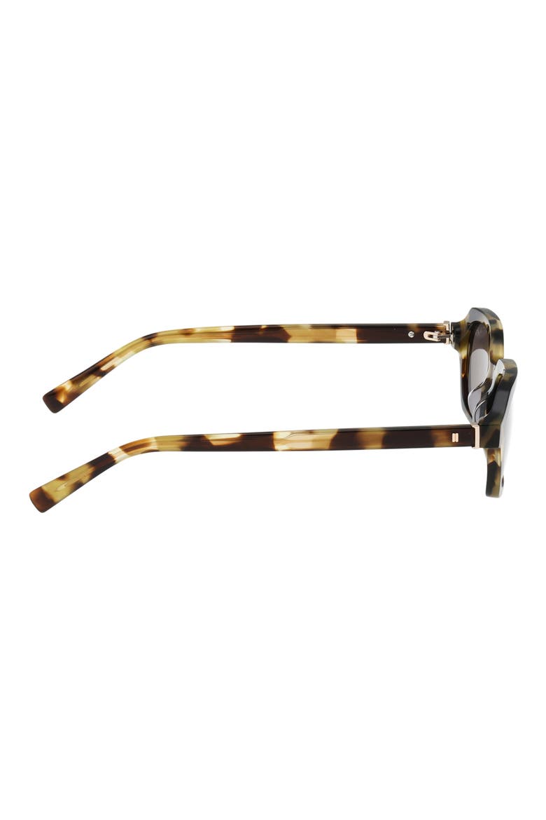 50mm Oval Sunglasses, Alternate, color, COLOURED HAVANA / GREEN