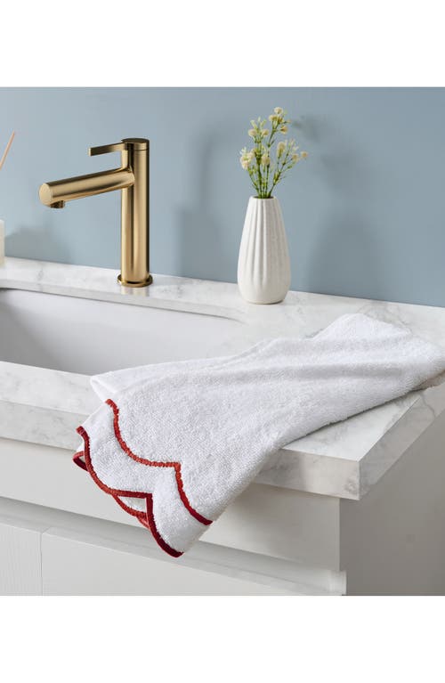 Peri Home Scallop Hand Towel In White
