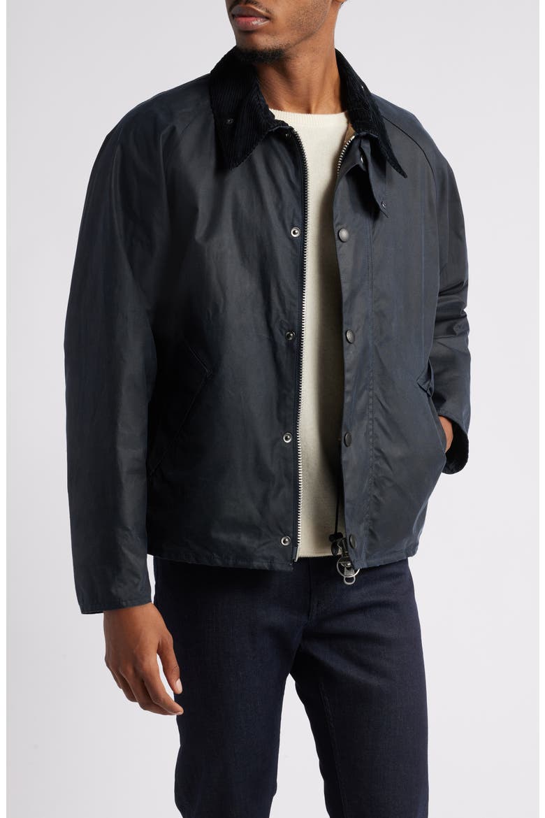 Transport Wax Jacket, Main, color, NAVY