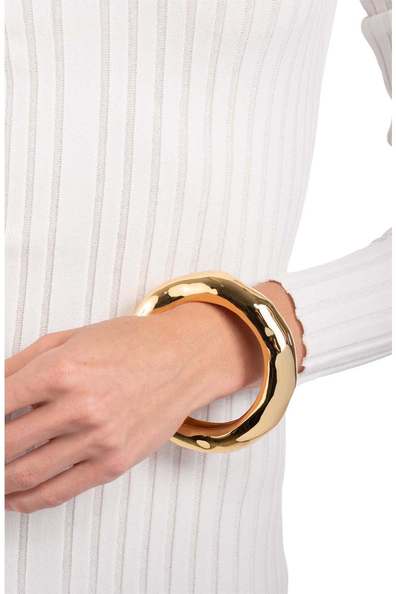 Large Molten Bangle Bracelet, Alternate, color, GOLD