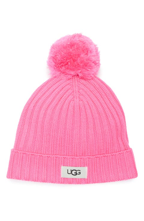 Kids' Ribbed Wool Blend Pompom Beanie (Toddler & Little Kid)