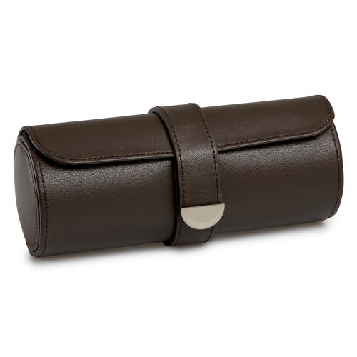 Wolf Earth Triple Watch Roll In Coffee