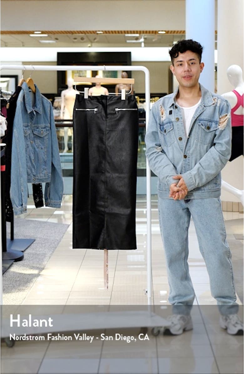 Tana Faux Leather Maxi Skirt, sales video thumbnail