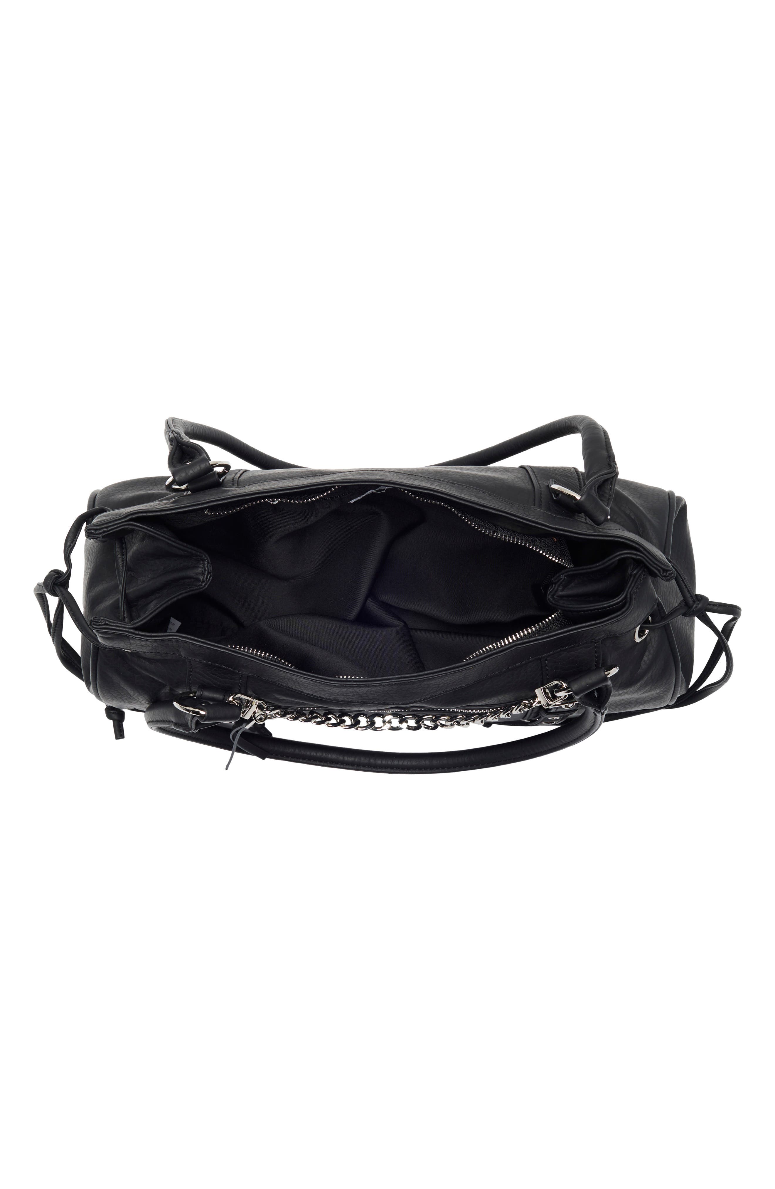 Faux Leather Tote, Alternate, color, BLACK