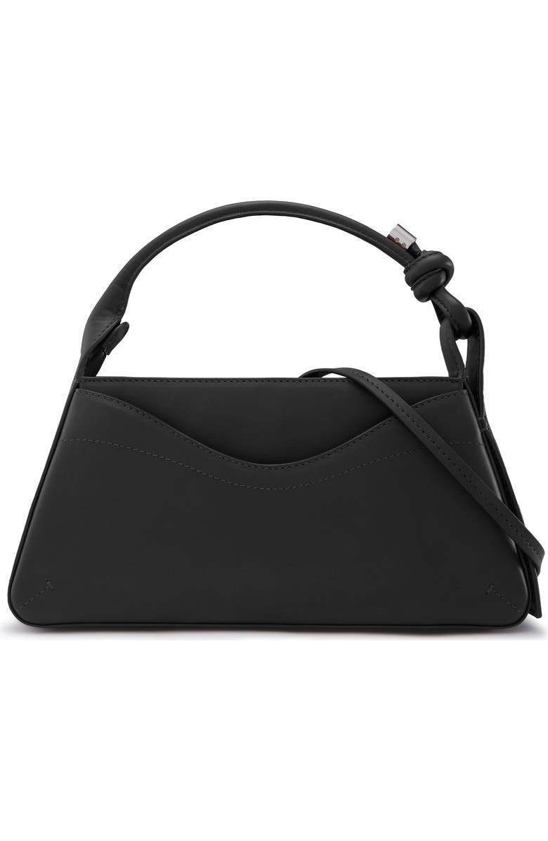 behno Melina Leather Crossbody Satchel, Alternate, color, Black