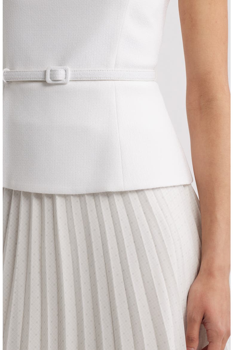 Mix Media Sleeveless Midi Dress, Alternate, color, IVORY MULTI