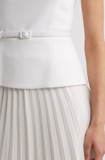 Mix Media Sleeveless Midi Dress