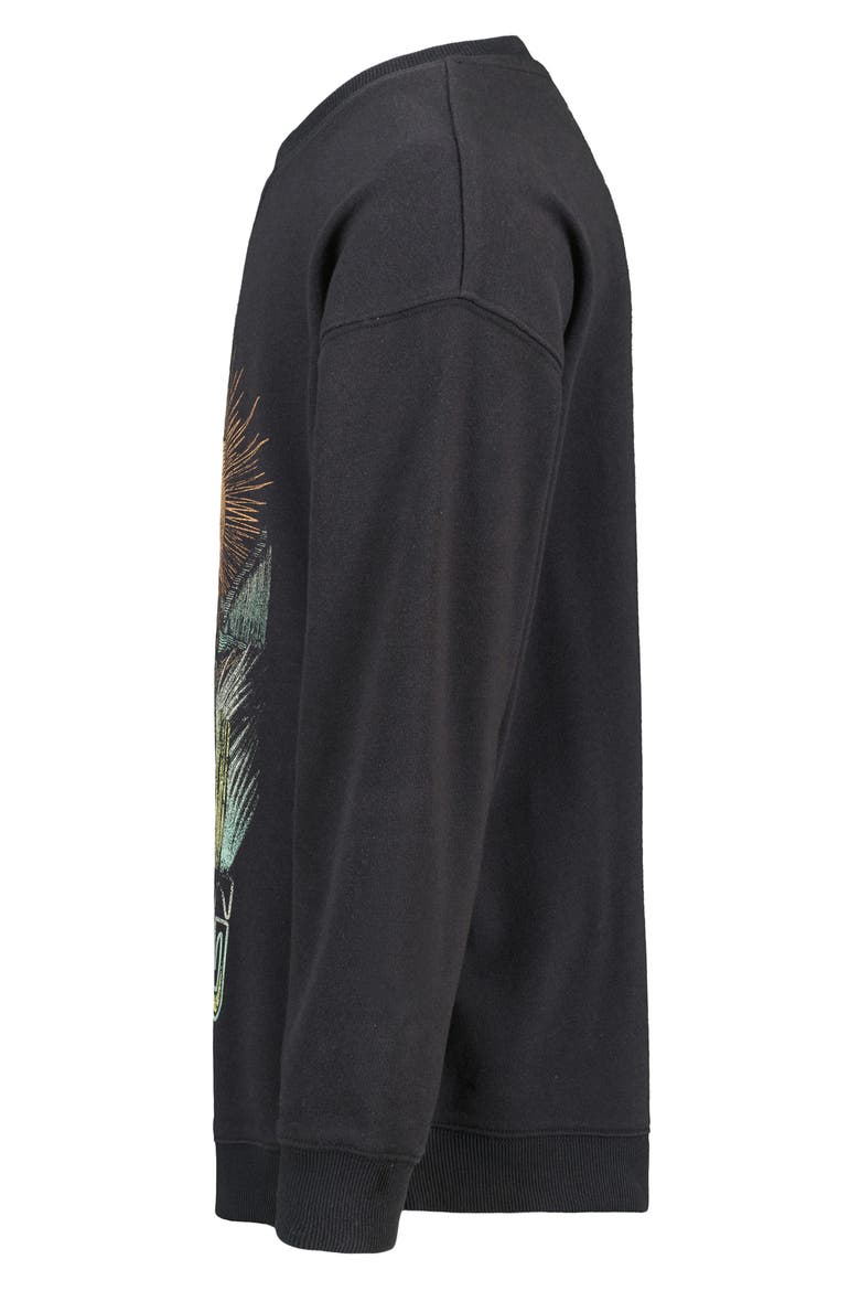 Kids' Making Waves Graphic Sweatshirt, Alternate, color, BLACK SANDS