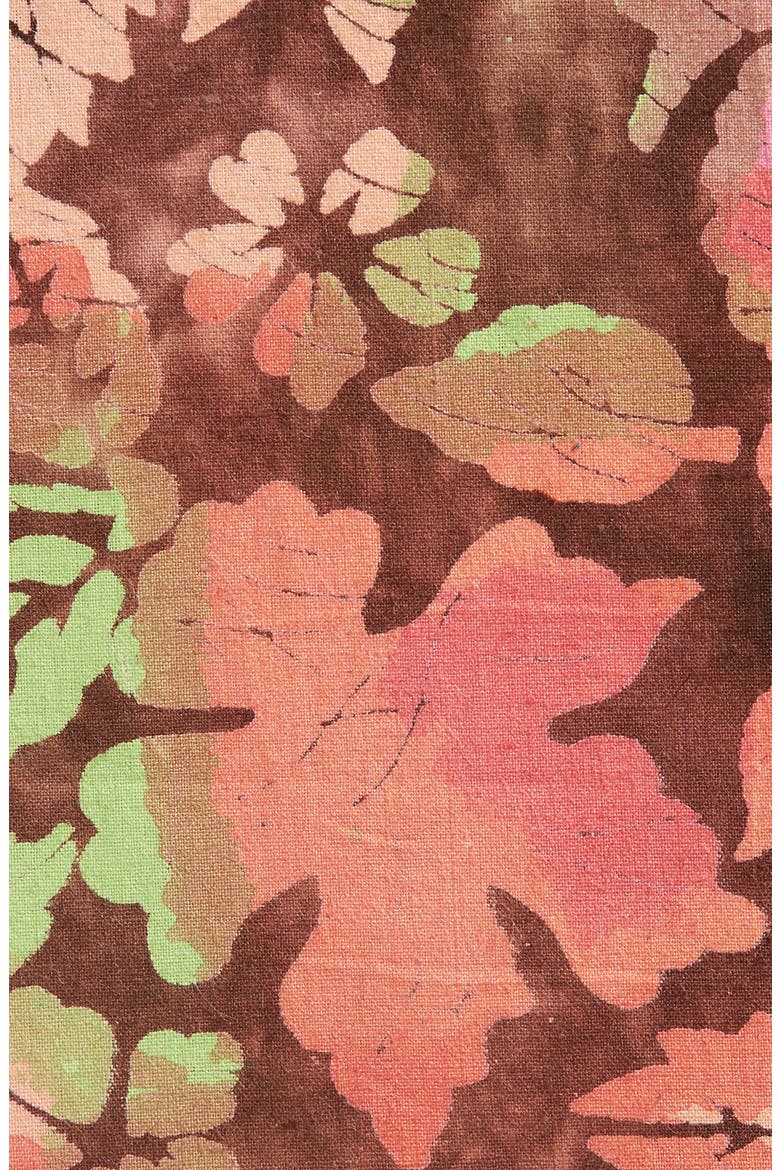 Print Cotton Pocket Square, Alternate, color, BROWN