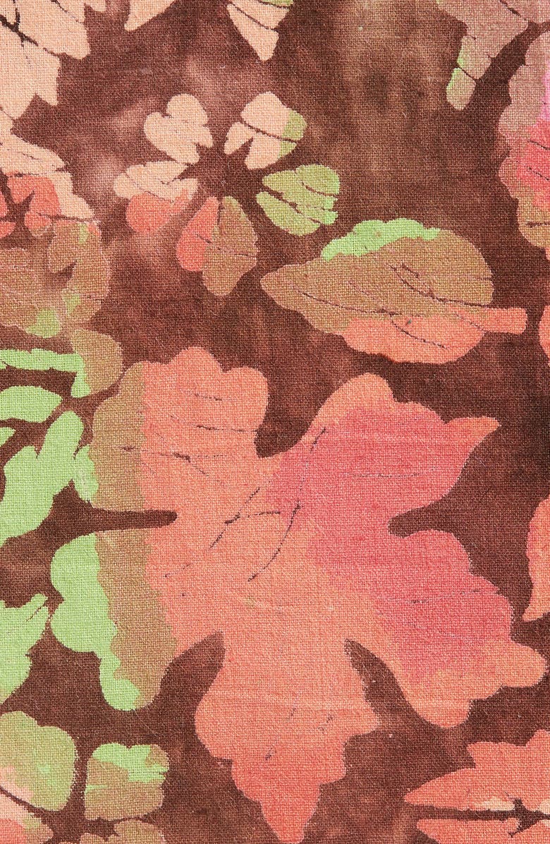 CLIFTON WILSON Print Cotton Pocket Square, Alternate, color, Brown