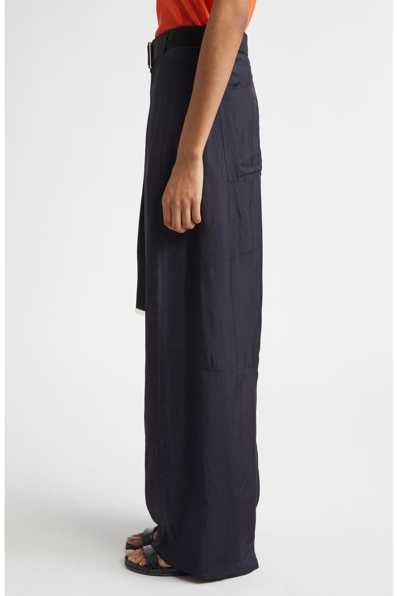 Belted Wide Leg Trousers, Alternate, color, BLUE BLACK