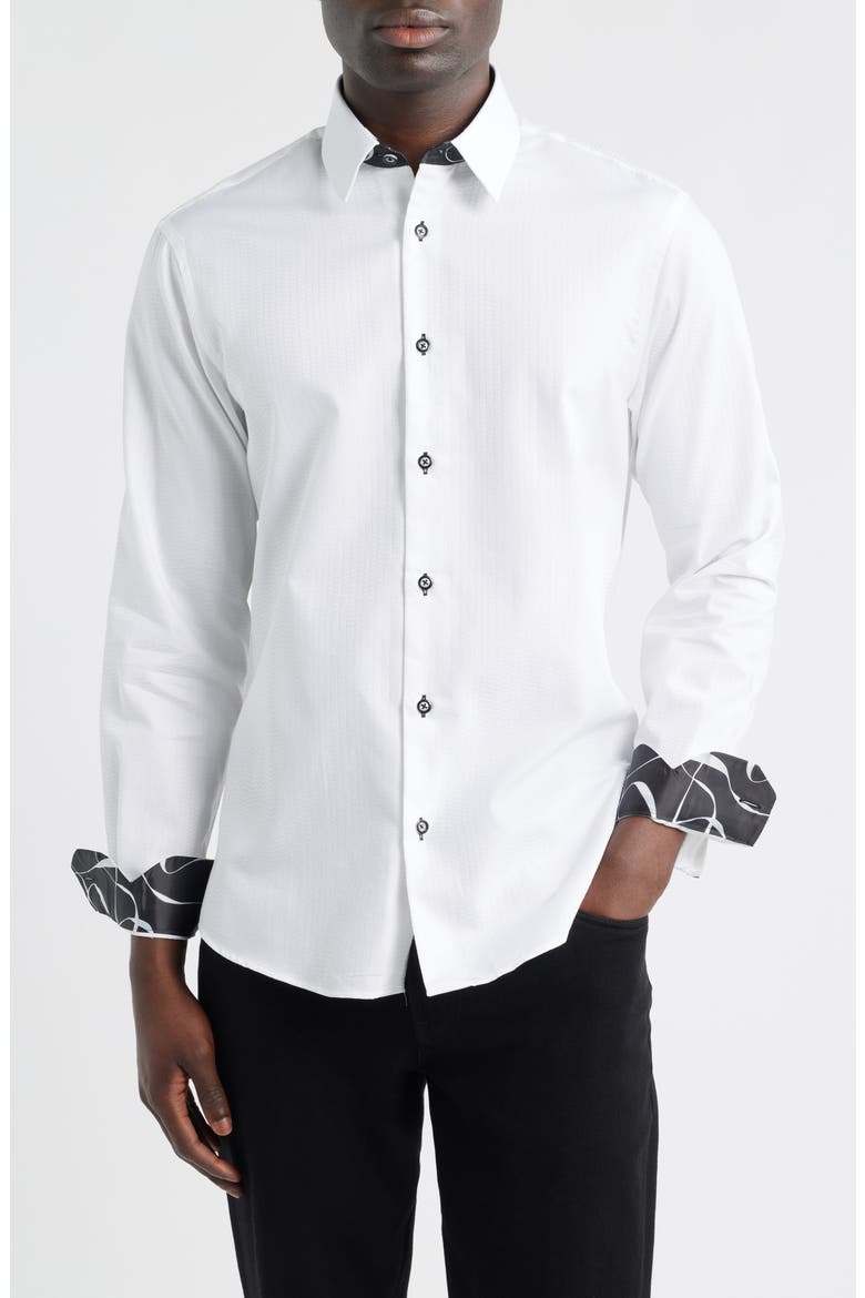 Sinai Collection Luxe Cotton Dress Shirt, Main, color, WHITE