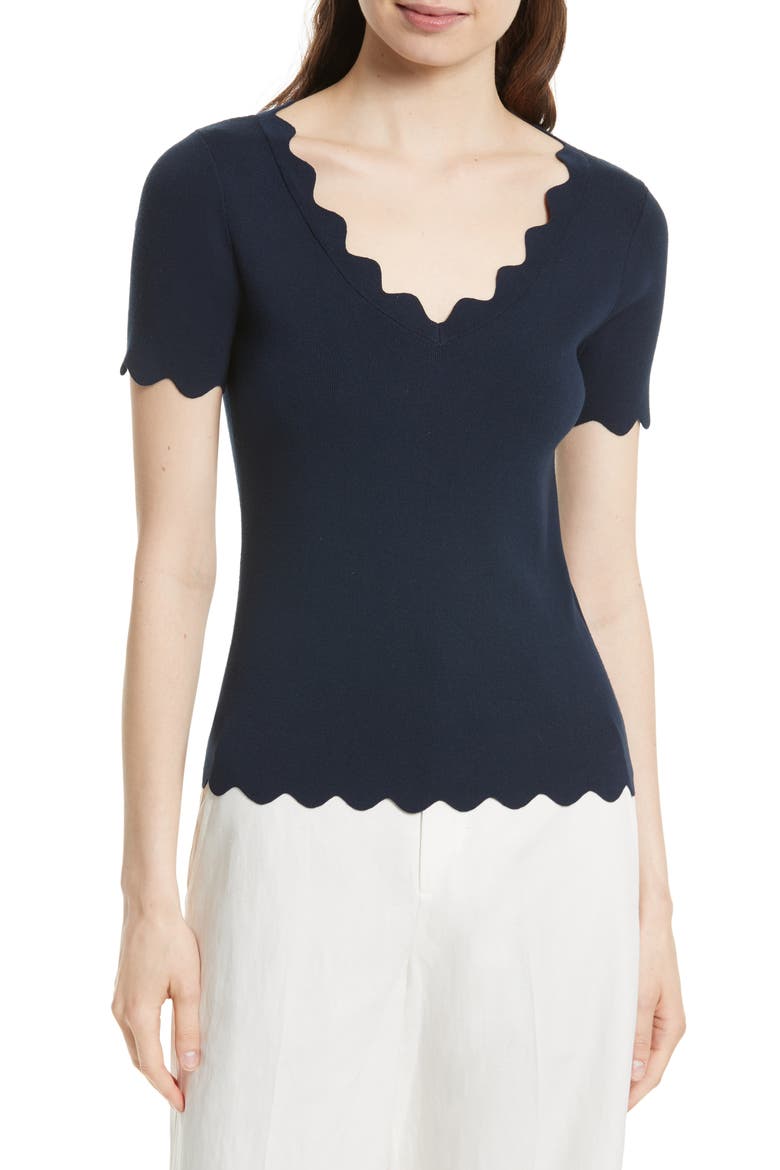 Scallop Top, Main, color, NAVY