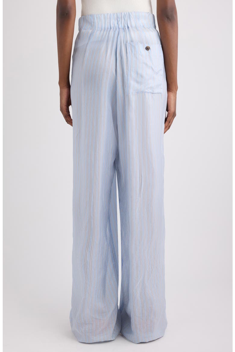 Pila Super Compact Stripe Supima® Cotton Poplin Wide Leg Pants, Alternate, color, LIGHT BLUE