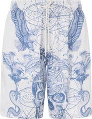 PHILIPP PLEIN Nylon Shorts Tattoo Men