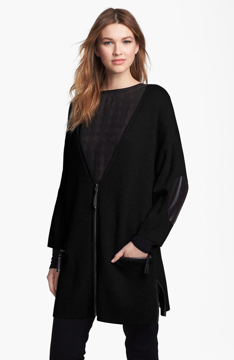 Nordstrom Faux Leather Trim Topper, Main, color, 