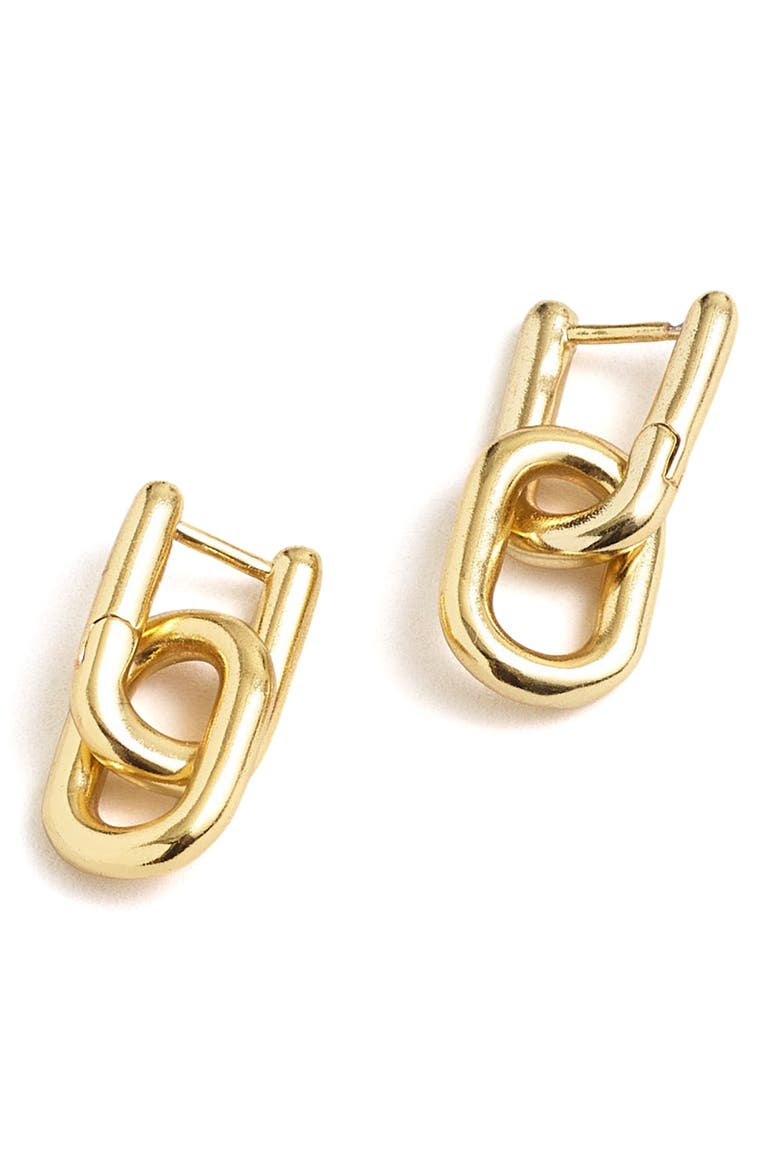 Modular Carabiner Hoop Earrings, Main, color, VINTAGE GOLD