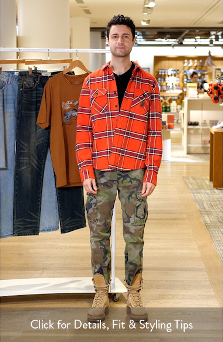 Bowery Standard Fit Plaid Heavyweight Cotton Flannel Button-Up Shirt, sales video thumbnail