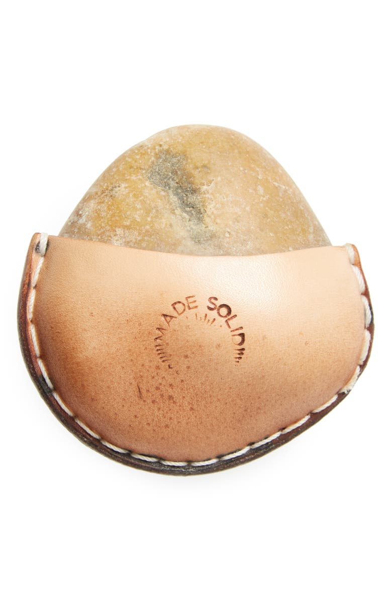 Made Solid Small Leather Wrapped Stone, Alternate, color,